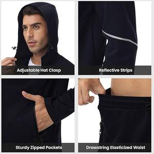 ชุดวอร์มมีฮู้ดสำหรับผู้ชายและผู้หญิงชุดออกกำลังกายผ้าโพลีเอสเตอร์แบบสั่งทำ - Product Image 4