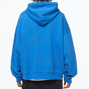 OEM Custom Logo Men's Oversized Lined Breathable <b>Hoodie</b> 100% Cotton 360g <b>Plain</b> Dyed Full Sleeve Latest Style for Winter - Product Image 4