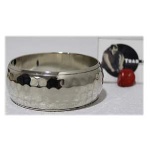 <b>Silver</b> Color Hammered Design Brass <b>Bangle</b> for <b>Women</b> New Fashion Traditional Style for Anniversary - Product Image 1