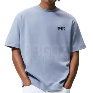 Camiseta Extra Grande de Algodón 100% Personalizada, Cómoda, Transpirable, de Secado Rápido, de Alta Calidad con Patrón Sólido, Corte Holgado, en Stock - Product Image 1