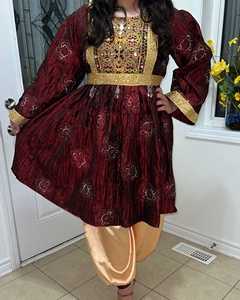Fait sur mesure dernière robe afghane Kuchi pachtoune robe de mariée traditionnelle diamants brodés à la main solide Style de mariée Afghan - Product Image 6