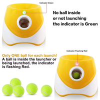 Lanceur de balles automatique simple pour chien, jouet interactif pour chien, lanceur de balles de tennis en ABS, machine à lancer, jouet d'entraînement pour animaux de compagnie PC 3