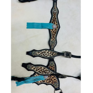 Conjunto de Equipo Ecuestre Occidental de Cuero Genuino de Primera Calidad, Cabezada Ajustable o Pechera a Juego Disponible a Buen Precio - Product Image 1