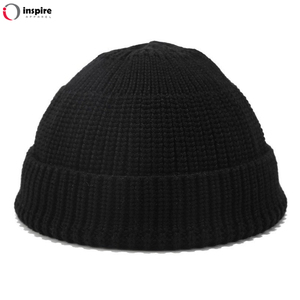 Wholesale Best Down Beanie Wholesale <b>Blank</b> Thick Ribbed Winter Wool Beanie Cotton Women Caps by Inspire Apparel - Product Image 6