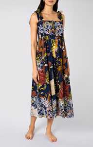 2024 elegante cuello cuadrado sin mangas diseñador largo Maxi ropa de fiesta nuevo verano colección al por mayor dulce bordado estampado pantorrilla - Product Image 2