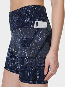 Vêtements de sport classiques pour femmes Shorts taille haute pour femmes Logo personnalisable Sticker Color Pattern Design - Product Image 3