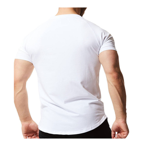 2025 pas cher prix hommes Slim Fit entraînement gymnastique chemise Fit Fitness 100% coton t-shirt manches ajusté vêtements de sport fabriqués par Dikson Sports - Product Image 4