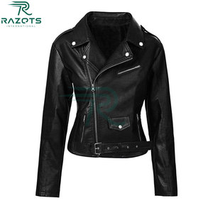 2025 Women's Premium Real Leather Breathable Finished Winter <b>Jacket</b> with Fur Trim Solid Pattern Best Fashion Look Size 3XL - Product Image 6
