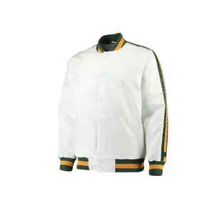 Blouson Bomber Vintage Homme Grande Taille en Laine avec Logo, Lettres et Écussons Personnalisés Brodés en Toile Tricotée - Product Image 3