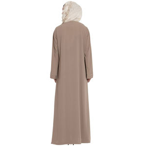 เสื้ออาบายาแบบสั่งทำสำหรับ2024ผู้หญิงขนาดใหญ่พิเศษสไตล์อาหรับอิสลามชุดเดรสยาวสีชมพูปักลาย - Product Image 4