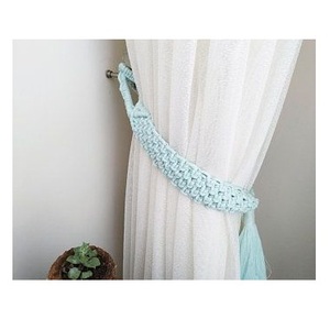 Soporte para cortinas de macramé hecho a mano, cuerda de macramé, accesorios para ventanas, ajuste de longitud libre - Product Image 4