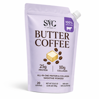 SYC BIO Café au beurre Protéine bien-être 10g Collagène 20 portions Croissance musculaire enfants Marque privée OEM ODM Prix usine Vente en gros