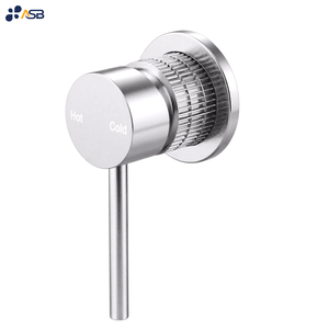 Keran kamar mandi/kamar mandi, bersertifikat Kuningan rendah timah tunggal tuas mandi dinding wastafel Mixer keran Knurled desain tubuh keramik setelan mandi/penggunaan mandi - Product Image 1