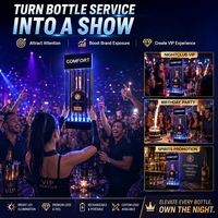 Étagère d'affichage de bouteilles d'alcool LED commerciale pour comptoir de bar et discothèque, fabricant
