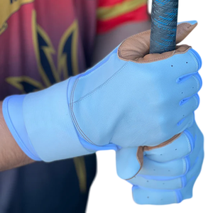 Best Quality Customized Black White & Pink Color Combo Premium Soft Leather Non Slip Grip Baseball Batting Gloves - Product Image 5