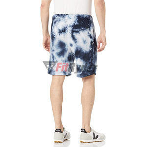 Pantalones cortos informales para hombre, algodón transpirable de alta calidad, secado rápido, teñido anudado, estampado con cordón, logotipo personalizado, precio OEM - Product Image 3