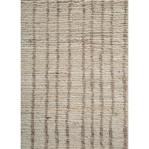 Alfombras de Lana Tejidas a Mano Manifest Ivory, Diseño Geométrico Abstracto para el Hogar, Sala de Estar, Pasillo, Entrada, Diseño de Rompecabezas Rectangular - Re-1182(F) - Product Image 3