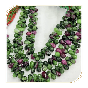 AAA haute qualité naturel rubis Zoisite facettes Briolette larme 8 pouces brin taille 5-6mm environ pour la fabrication de bijoux perles de pierre - Product Image 4