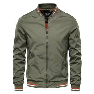 Chaqueta a prueba de viento personalizada para hombre, acolchado de poliéster bombardero de Otoño de seda, cremallera completa, Camuflaje, Primavera - Product Image 1