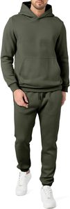 Ensemble de survêtement en molleton technique de luxe 400GSM pour hommes, deux tons, bleu marine et noir, sweat-shirt à capuche et jogging, vêtements de sport imprimés sur mesure, style streetwear moderne - Product Image 2