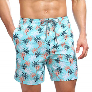 OEM <b>Men's</b> Custom Print <b>Swim</b> Trunks Waterproof Sublimated Beach <b>Shorts</b> 4 Way Stretch Recycled <b>Floral</b> Animal ShortsDDP shipping - Product Image 2