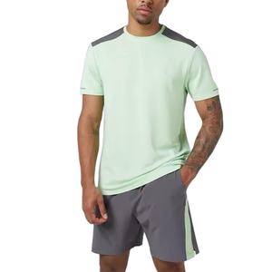 Conjunto de camisetas y pantalones cortos de manga corta ajustados de algodón 100% para hombre de varios colores al por mayor hecho en Pakistán - Product Image 1