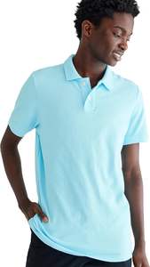 Camiseta Polo elástica con logotipo personalizado para hombre, camiseta polo cómoda de LICRA y algodón, venta al por mayor - Product Image 4