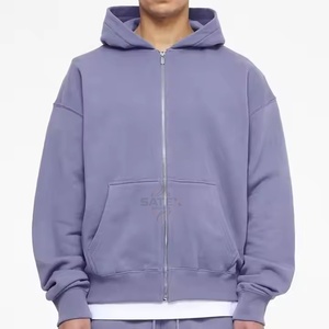 Sweat-shirts unisexes surdimensionnés en coton 100% 500 GSM, lavage à l'acide, effet délavé, logo personnalisé, streetwear d'hiver de haute qualité - Product Image 1