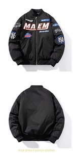 Veste de baseball universitaire américaine pour hommes Bomber Vintage à manches longues avec logo brodé pour l'hiver Veste universitaire pour hommes - Product Image 6