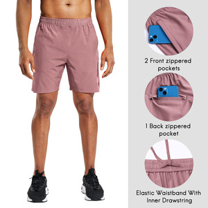 Pantalones cortos con cintura elástica para hombre, ropa de calle, cómodos, informales, con cordón, ligeros, de secado rápido, para hombre, pantalones cortos con logotipo estampado personalizado - Product Image 2