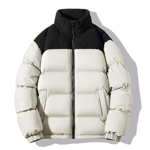 Chaqueta de invierno lisa en blanco de color liso chaqueta impermeable asimétrica con cremallera completa chaqueta de lana micro polar de tecnología personalizada - Product Image 2