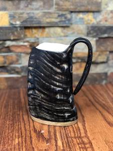 Taza de cuerno rústica única, bebida ecológica hecha a mano, taza elegante duradera, perfecta para café, té, whisky, uso en la cocina - Product Image 4