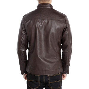 Chaqueta reflectante de lona y cuero para hombre con material reflectante, estilo moda masculina. - Product Image 5