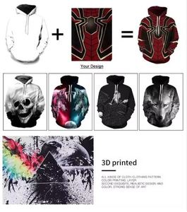 Sublimación personalizada Sudadera con capucha Poliéster de gran tamaño Sudaderas CON CAPUCHA DE REGALO All Over Printing Pullover Sudaderas con capucha en blanco para hombres - Product Image 4