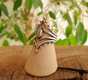 Bague en pierres précieuses de Labradorite naturelle de haute qualité pour bijoux 925 en argent Sterling bijoux en gros bague faite à la main - Product Image 4