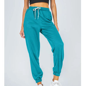Pantalones de mujer, venta al por mayor, pantalones de chándal de secado rápido para mujer, pantalones holgados de cintura ajustable con cordón, pantalones de jogging suaves para mujer, transpirables, OEM - Product Image 6
