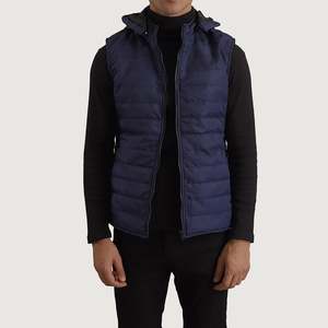 Chaleco Acolchado con Capucha Carlo Blue para Deportes al Aire Libre - Product Image 1