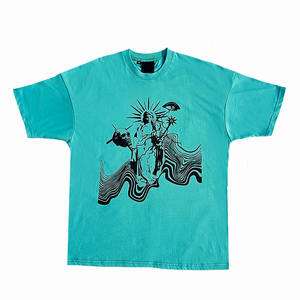 2024 prêt à expédier t-shirt surdimensionné pour hommes en Stock 100% coton étiquette blanche sérigraphié unisexe t-shirts à vendre en gros - Product Image 2