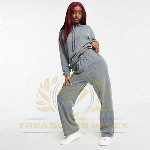 Ensemble de jogging délavé à l'acide, survêtement pour femmes, ensemble deux pièces, design personnalisé, surdimensionné, vêtements de rue, pull délavé à l'acide - Product Image 2