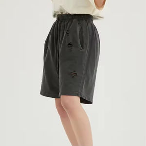 Shorts en tissu French Terry personnalisés, design 2026, effet délavé vintage, imprimés, de qualité supérieure, streetwear - Product Image 6