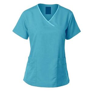 Pakistán hizo precio barato de alta calidad Spandex/poliéster médico Scrub uniformes conjuntos cómodos Unisex Scrubs logotipo personalizable - Product Image 6