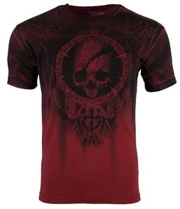 Xtreme couture affligation hommes t-shirt ombre WALKER rouge biker skull S-5XL