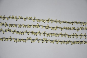 Chaîne de chapelet de grappe de perles de citrine de Quartz jaune plaqué noir de qualité supérieure, chaîne de perles de fil de laiton pour la fabrication de bijoux - Product Image 4
