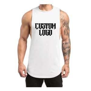 Wholesale Logo Custom Athletic Gym Fitness <b>Workout</b> Training Running T-Shirts Men's Bodybuilding Stringer <b>Tank</b> <b>Top</b> - Product Image 3