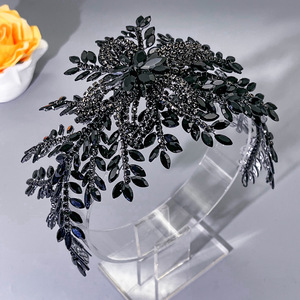 Elegant Adult Bridal <b>Headband</b> Accessory-Water Black Color Model JX337 ODM Supply 2026 - Product Image 1