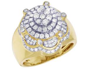 คอลเลคชั่นใหม่แหวนเพชรทรงกลม VVS Moissanite รูปดอกไม้สไตล์ฮิปฮอปทำจาก S925สีเงินสเตอร์ลิงออกแบบได้ตามต้องการ - Product Image 1