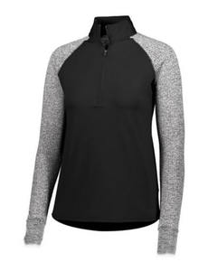 Femmes personnalisé à manches longues demi fermeture éclair pull sweat Spandex Polyester polaire Jersey col montant Streetwear pour l'automne - Product Image 2