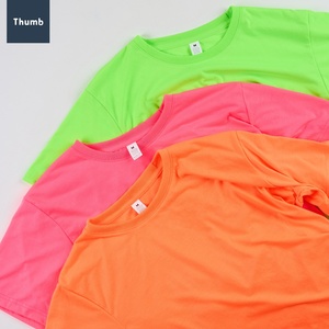 Neon màu sắc cho mùa hè nóng đặc biệt thăng hoa Áo sơ mi trên 100% <span class=keywords><strong>polyester</strong></span> khoảng trống t Áo sơ mi màu hồng cam và vôi màu sắc phản chiếu - Product Image 5