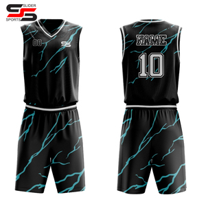 Nouvelle arrivée, uniforme de basket-ball imprimé, dernier design, uniforme de basket-ball personnalisé, uniforme de basket-ball 100% polyester - Product Image 1