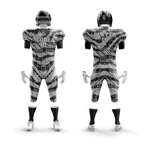 Venta caliente logotipo personalizado fútbol americano Jersey conjunto transpirable poliéster uniformes de manga corta talla grande para los niños Tasa de fábrica - Product Image 4